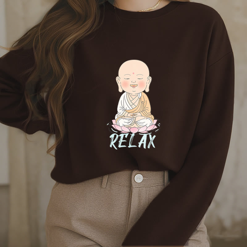 Mythstone RELAX Round Neck Fleece Lined Sweatshirt