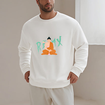 Mythstone RELAX Buddha Fleece Lined Sweatshirt