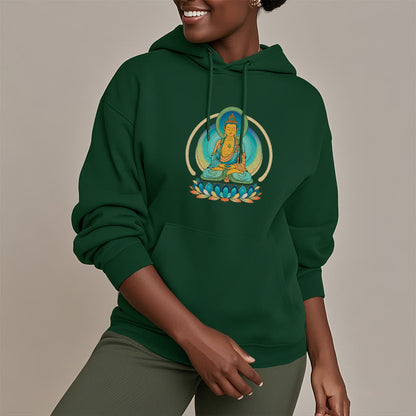 Mythstone Lotus Buddha Fleece Lined Polyester Hoodie