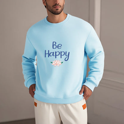 Mythstone BE HAPPY Lotus Soft Fleece Lined Sweatshirt