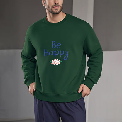 Mythstone BE HAPPY Lotus Soft Fleece Lined Sweatshirt