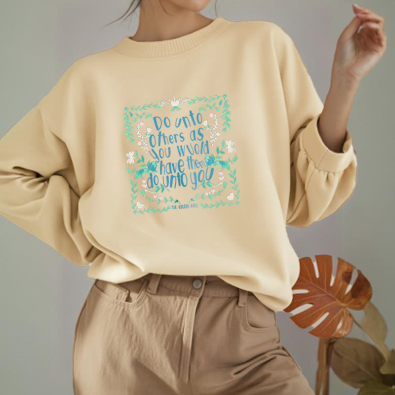 Mythstone The Golden Rule Round Neck Fleece Lined Sweatshirt