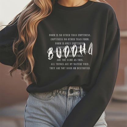 Mythstone FORM IS NO OTHER THAN EMPTINESS Fleece Lined Sweatshirt