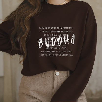 Mythstone FORM IS NO OTHER THAN EMPTINESS Fleece Lined Sweatshirt