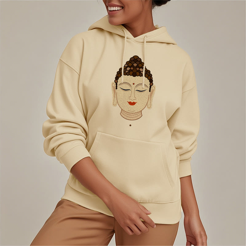 Mythstone Meditation Buddha Fleece Lined Polyester Hoodie