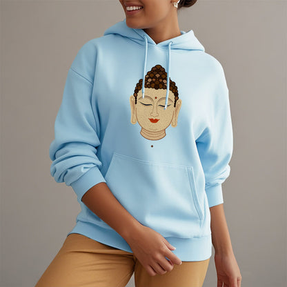 Mythstone Meditation Buddha Fleece Lined Polyester Hoodie