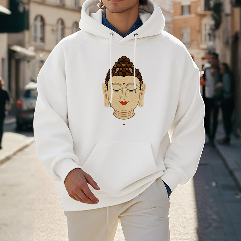 Mythstone Meditation Buddha Fleece Lined Polyester Hoodie