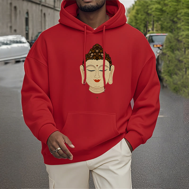 Mythstone Meditation Buddha Fleece Lined Polyester Hoodie