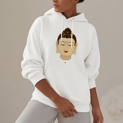 Mythstone Meditation Buddha Fleece Lined Polyester Hoodie