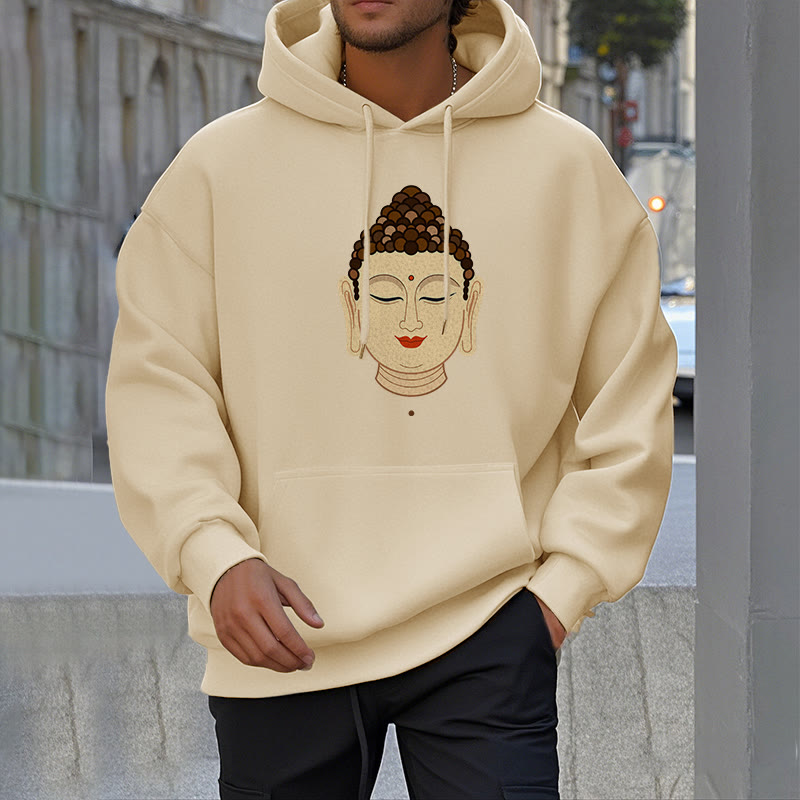 Mythstone Meditation Buddha Fleece Lined Polyester Hoodie