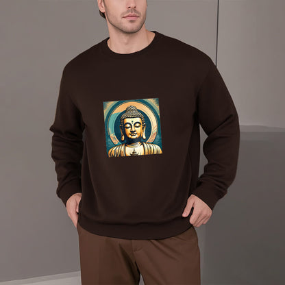 Mythstone Golden Buddha Fleece Lined Sweatshirt