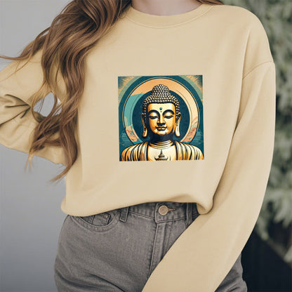 Mythstone Golden Buddha Fleece Lined Sweatshirt