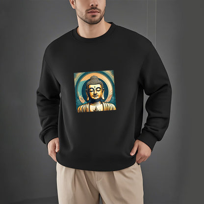 Mythstone Golden Buddha Fleece Lined Sweatshirt