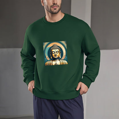 Mythstone Golden Buddha Fleece Lined Sweatshirt