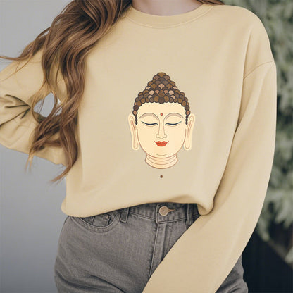 Mythstone Meditation Buddha Fleece Lined Polyester Sweatshirt