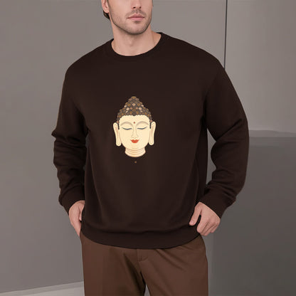 Mythstone Meditation Buddha Fleece Lined Polyester Sweatshirt