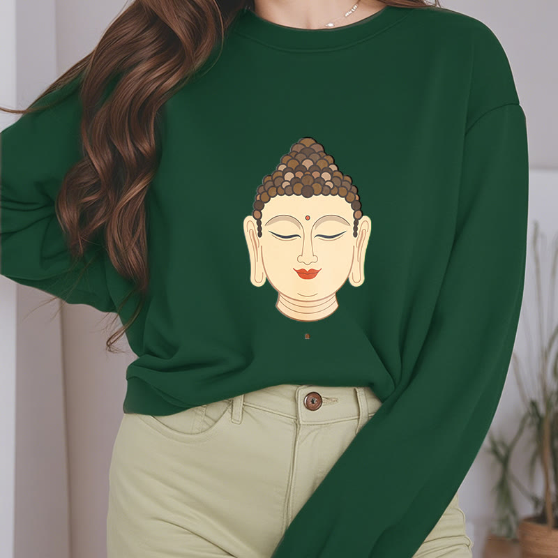 Mythstone Meditation Buddha Fleece Lined Polyester Sweatshirt