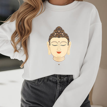 Mythstone Meditation Buddha Fleece Lined Polyester Sweatshirt