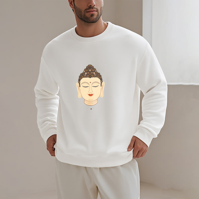 Mythstone Meditation Buddha Fleece Lined Polyester Sweatshirt