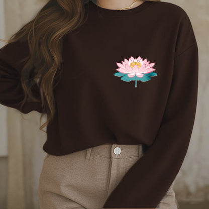 Mythstone Lotus Once You Feel You Are Avoided Fleece Lined Polyester Sweatshirt