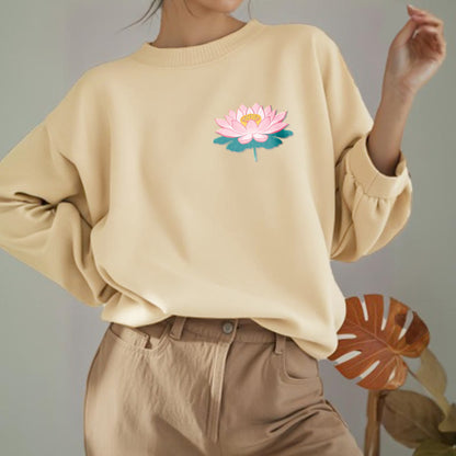 Mythstone Lotus Once You Feel You Are Avoided Fleece Lined Polyester Sweatshirt