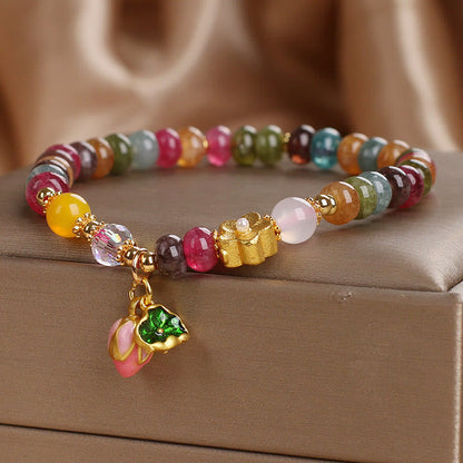 Mythstone Tourmaline Lotus Seedpod Wisdom Bracelet