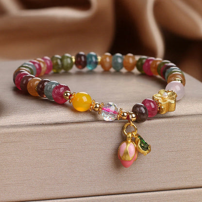 Mythstone Tourmaline Lotus Seedpod Wisdom Bracelet