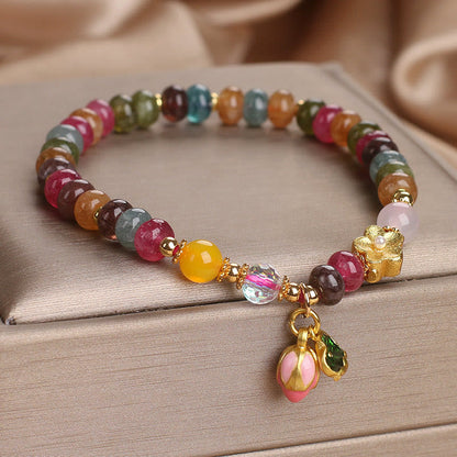 Mythstone Tourmaline Lotus Seedpod Wisdom Bracelet