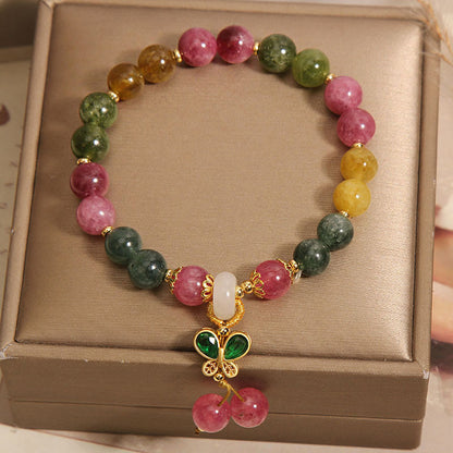 Mythstone Tourmaline Jade Butterfly Wisdom Bracelet