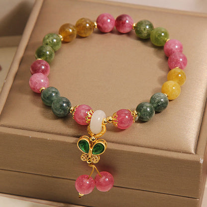 Mythstone Tourmaline Jade Butterfly Wisdom Bracelet