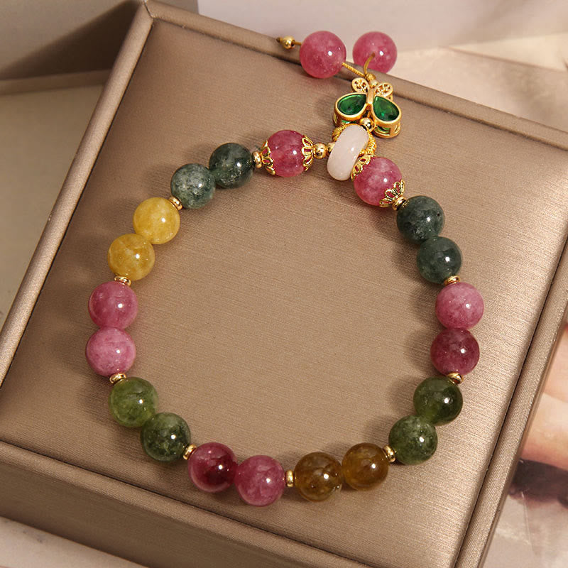 Mythstone Tourmaline Jade Butterfly Wisdom Bracelet