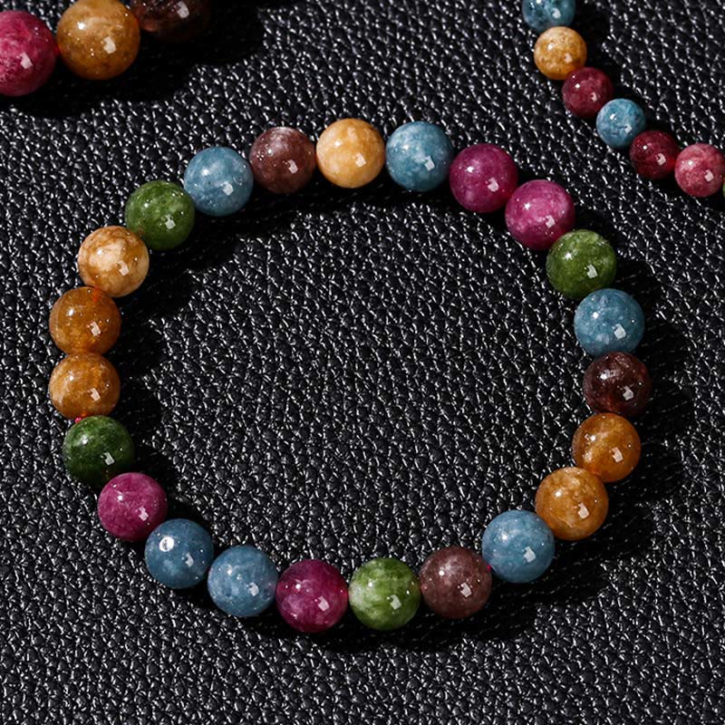 Pulsera positiva de turmalina multicolor Mythstone 