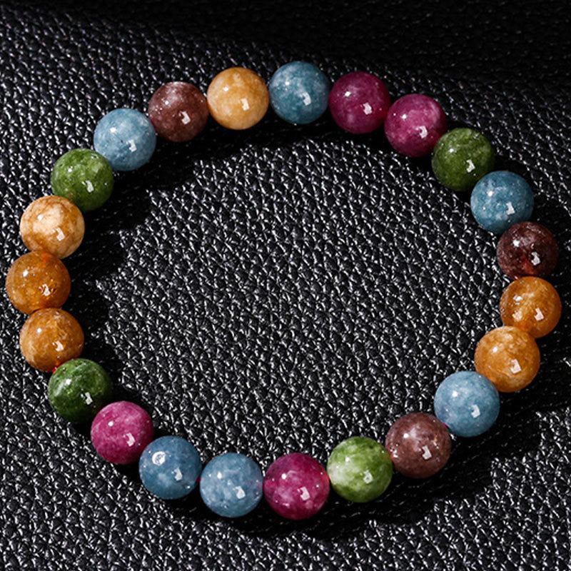 Pulsera positiva de turmalina multicolor Mythstone 