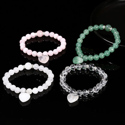 Pulsera de equilibrio con forma de corazón de amor y aventurina verde de varios cristales Mythstone 