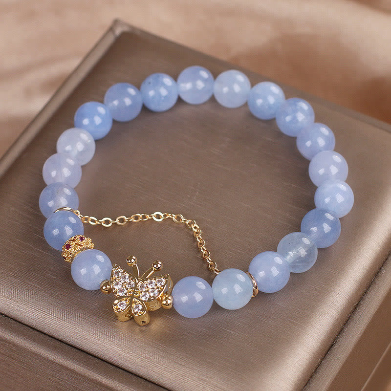 Mythstone Aquamarine Butterfly Serenity Bracelet