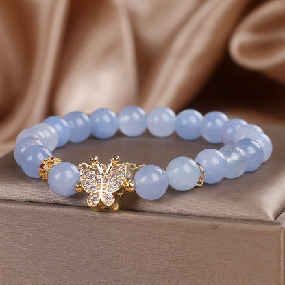 Mythstone Aquamarine Butterfly Serenity Bracelet