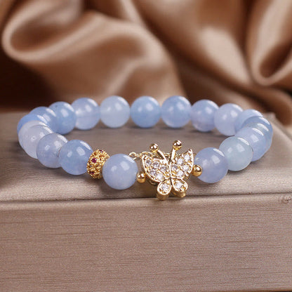 Mythstone Aquamarine Butterfly Serenity Bracelet