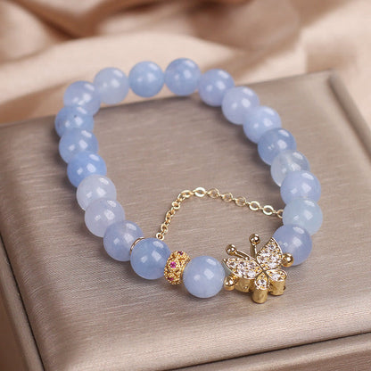 Mythstone Aquamarine Butterfly Serenity Bracelet