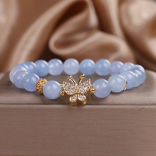 Mythstone Aquamarine Butterfly Serenity Bracelet