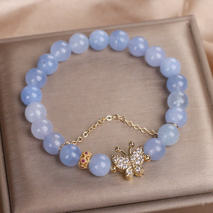 Mythstone Aquamarine Butterfly Serenity Bracelet