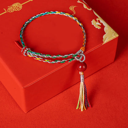 Mythstone Colorful String Cinnabar Concentration Bracelet