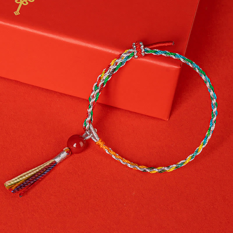 Mythstone Colorful String Cinnabar Concentration Bracelet