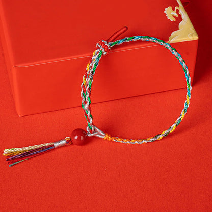 Mythstone Colorful String Cinnabar Concentration Bracelet