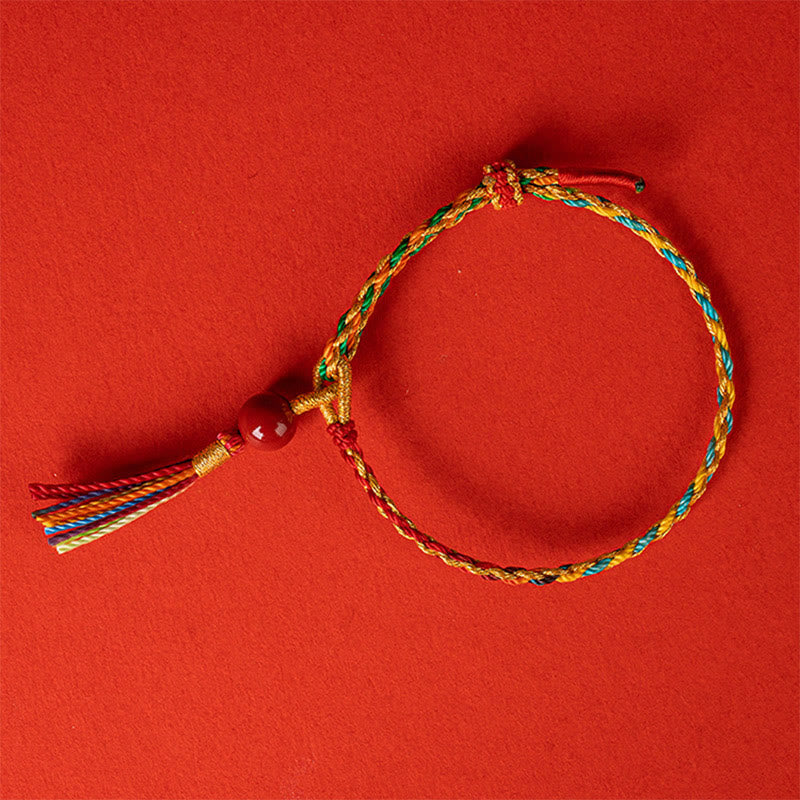 Mythstone Colorful String Cinnabar Concentration Bracelet