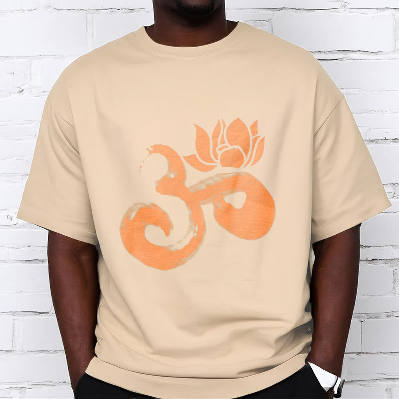 Mythstone OM Lotus Flower Cotton Tee T-shirt