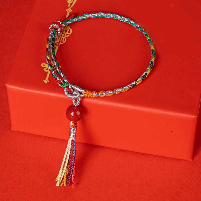 Mythstone Colorful String Cinnabar Concentration Bracelet