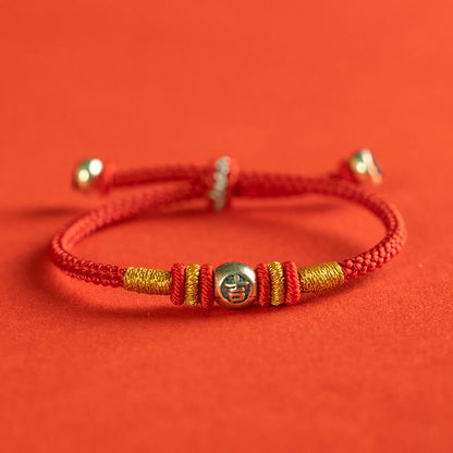 Mythstone Red String Chinese Characters Protection Bracelet