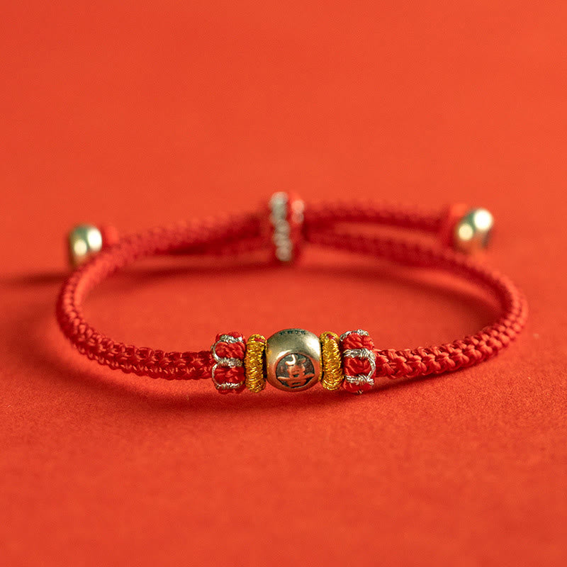 Mythstone Red String Chinese Characters Protection Bracelet