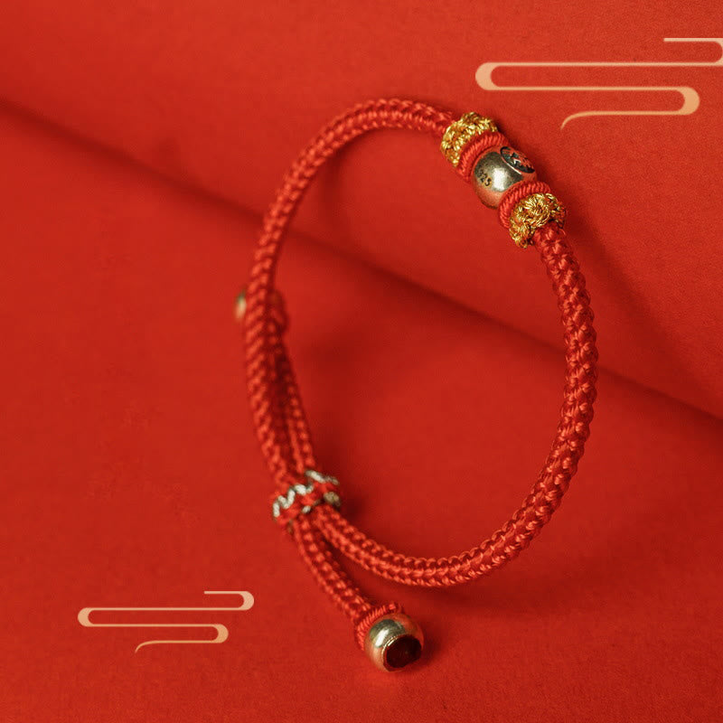 Mythstone Red String Chinese Characters Protection Bracelet