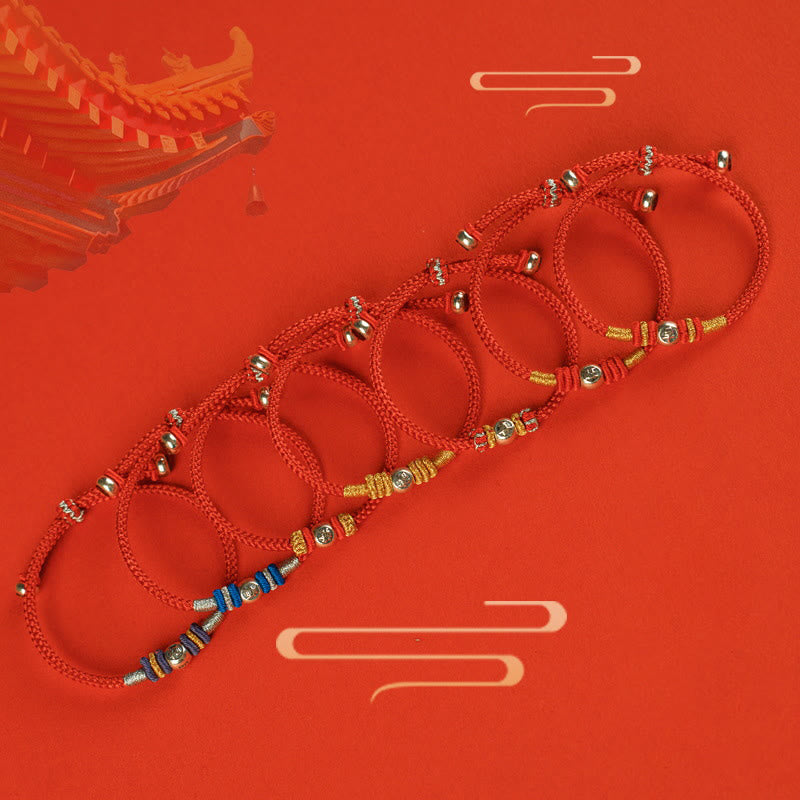 Mythstone Red String Chinese Characters Protection Bracelet